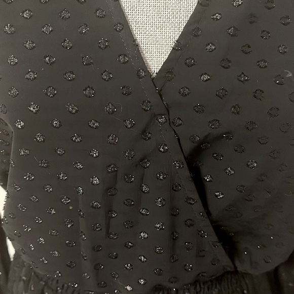 MICHAEL KORS V Neck Frill Long Sleeve Lined Dress, Size M - Picture 5 of 14